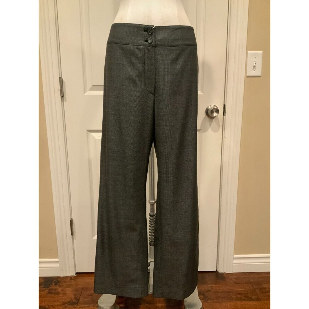 Armani Collezioni Black Silver Wool Micro Dot Wool Trousers NWT $555 Size 10 46